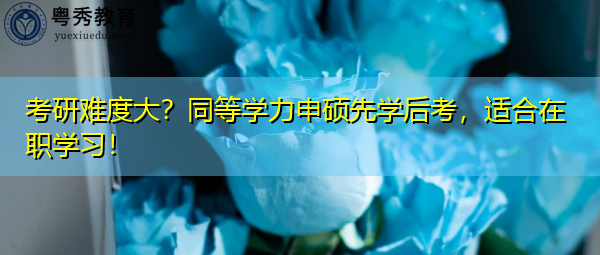 考研难度大?同等学力申硕先学后考,适合在职学习! 考研难度大?同等学力申硕先学后考,适合在职学习!