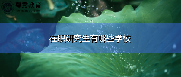 在职研究生有哪些学校 在职研究生有哪些学校
