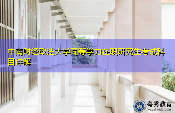 中南财经政法大学同等学力在职研究生考试科目详解