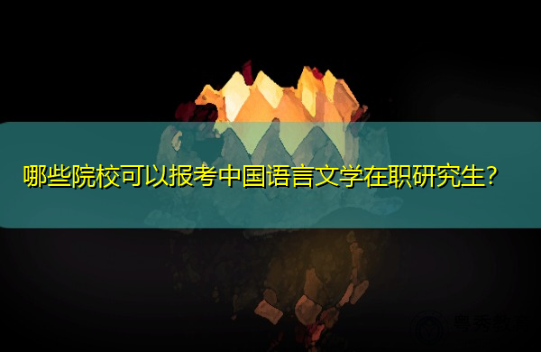哪些院校可以报考中国语言文学在职研究生？