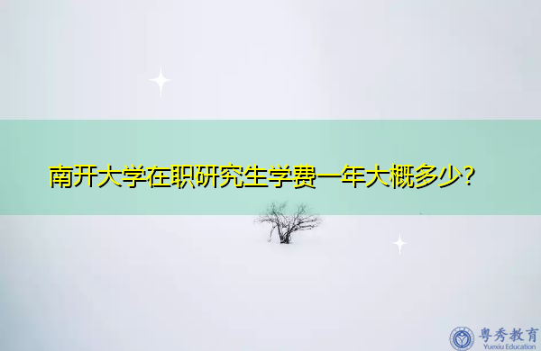 南开大学在职研究生学费一年大概多少？
