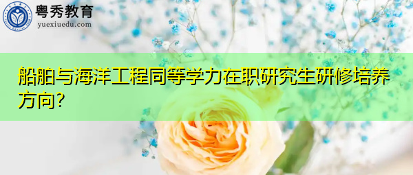船舶与海洋工程同等学力在职研究生研修培养方向? 船舶与海洋工程同等学力在职研究生研修培养方向?