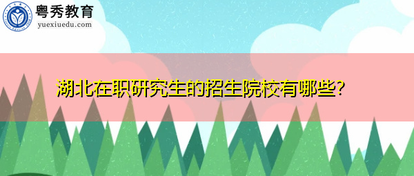 湖北在职研究生的招生院校有哪些？