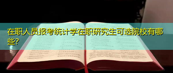 在职人员报考统计学在职研究生可选院校有哪些? 在职人员报考统计学在职研究生可选院校有哪些?