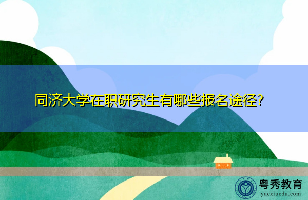 同济大学在职研究生有哪些报名途径？