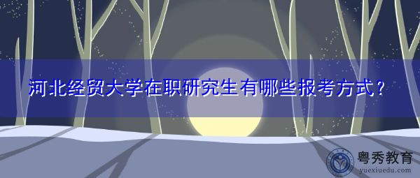 河北经贸大学在职研究生有哪些报考方式？
