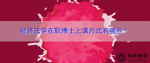 经济法学在职博士上课方式有哪些？