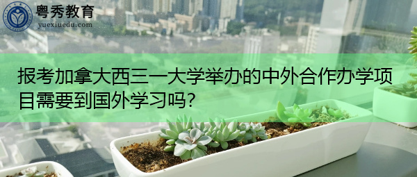 报考加拿大西三一大学举办的中外合作办学项目需要到国外学习吗? 报考加拿大西三一大学举办的中外合作办学项目需要到国外学习吗?