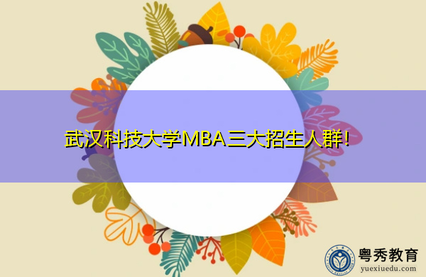 武汉科技大学MBA三大招生人群! 武汉科技大学MBA三大招生人群!