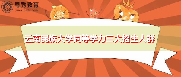 云南民族大学同等学力三大招生人群