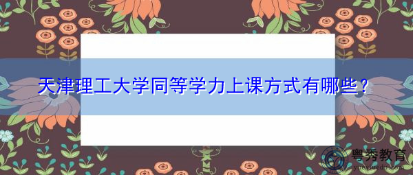 天津理工大学同等学力上课方式有哪些? 天津理工大学同等学力上课方式有哪些?