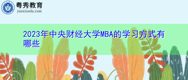 2023年中央财经大学MBA的学习方式有哪些 2023年中央财经大学MBA的学习方式有哪些