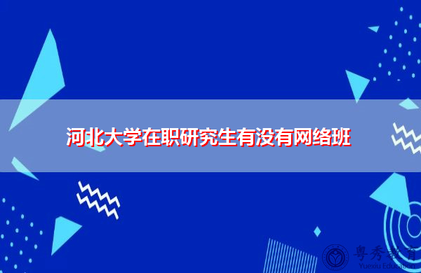 河北大学在职研究生有没有网络班