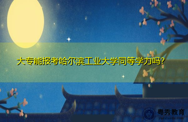 大专能报考哈尔滨工业大学同等学力吗？