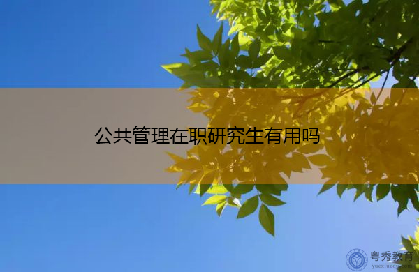 公共管理在职研究生有用吗