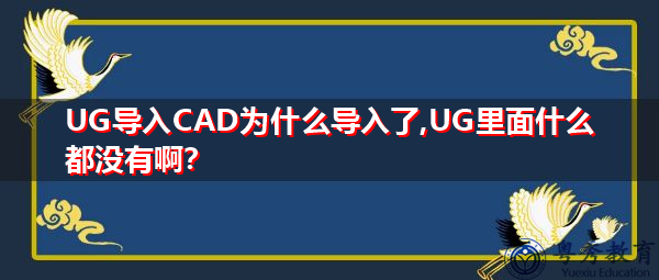 UG导入CAD为什么导入了,UG里面什么都没有啊？