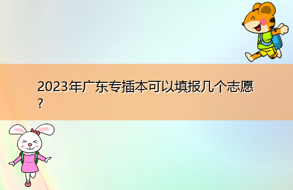 2023年广东专插本可以填报几个志愿? 2023年广东专插本可以填报几个志愿?