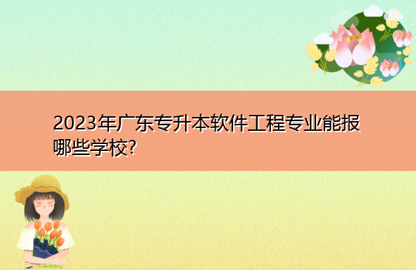 2023年广东专升本软件工程专业能报哪些学校? 2023年广东专升本软件工程专业能报哪些学校?