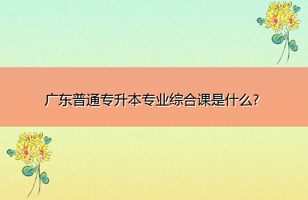 广东普通专升本专业综合课是什么? 广东普通专升本专业综合课是什么?