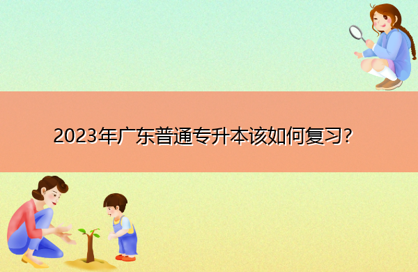 2023年广东普通专升本该如何复习？