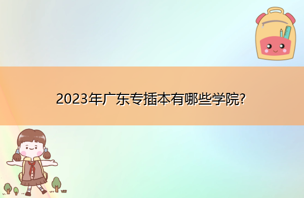 2023年广东专插本有哪些学院? 2023年广东专插本有哪些学院?