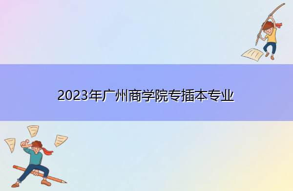 2023年广州商学院专插本专业