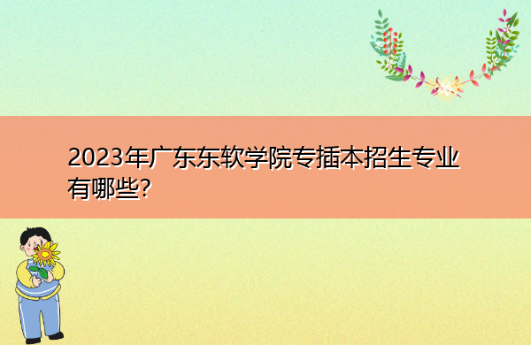2023年广东东软学院专插本招生专业有哪些? 2023年广东东软学院专插本招生专业有哪些?
