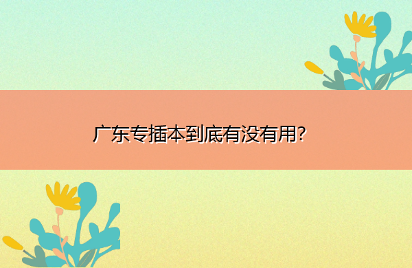 广东专插本到底有没有用? 广东专插本到底有没有用?