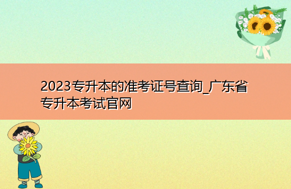 2023专升本的准考证号查询_广东省专升本考试官网 2023专升本的准考证号查询_广东省专升本考试官网