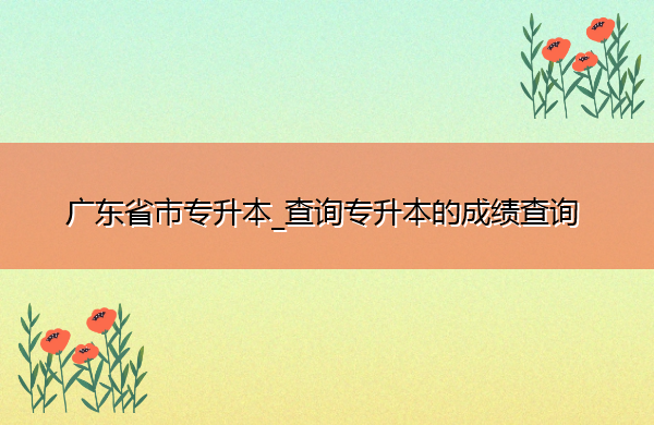 广东省专升本_查询专升本的成绩查询 广东省专升本_查询专升本的成绩查询