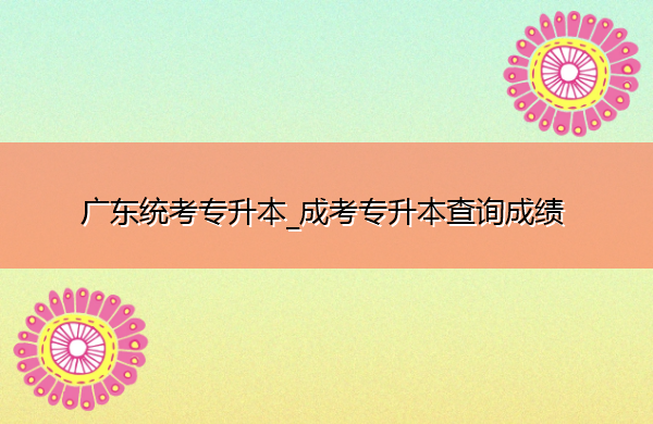 广东统考专升本_成考专升本查询成绩