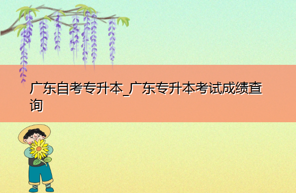 广东自考专升本_广东专升本考试成绩查询