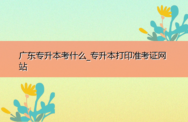 广东专升本考什么_专升本打印准考证网站 广东专升本考什么_专升本打印准考证网站