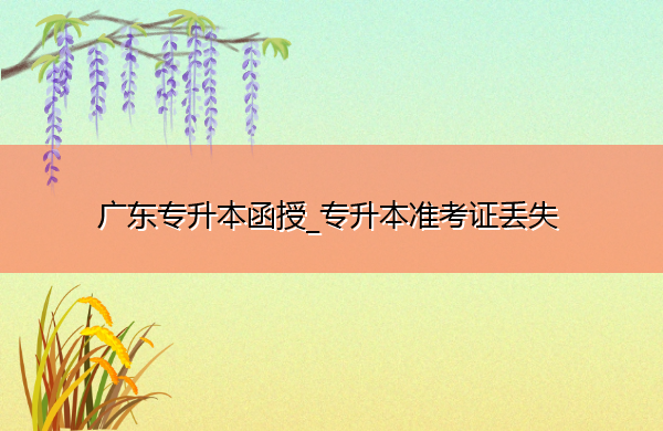 广东专升本函授_专升本准考证丢失
