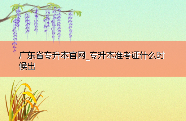 广东省专升本官网_专升本准考证什么时候出 广东省专升本官网_专升本准考证什么时候出